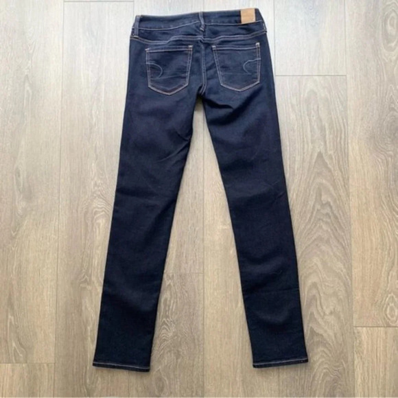 American Eagle Skinny Jeans Stretch Denim Dark Wash Low rise Y2K 2000s Size 2 - Picture 13 of 14